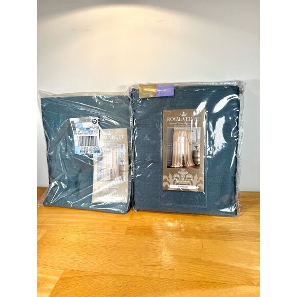 New Royal Velvet Shaped Valance Supreme & Insert Valance Blue Spruce JCP - Picture 1 of 8
